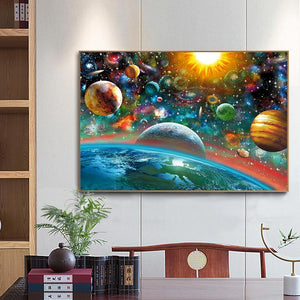 Univers - diamant rond complet - 40x30cm