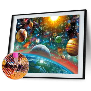 Univers - diamant rond complet - 40x30cm