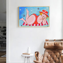 Charger l&#39;image dans la galerie, Fille - diamant rond complet - 40x30cm
