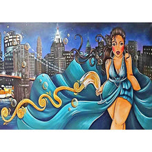 Charger l&#39;image dans la galerie, Fille - diamant rond complet - 40x30cm
