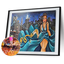 Charger l&#39;image dans la galerie, Fille - diamant rond complet - 40x30cm
