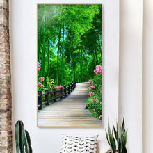 Charger l&#39;image dans la galerie, Forêt verte - diamant rond complet - 45x85cm
