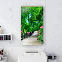Charger l&#39;image dans la galerie, Forêt verte - diamant rond complet - 45x85cm
