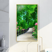 Charger l&#39;image dans la galerie, Forêt verte - diamant rond complet - 45x85cm
