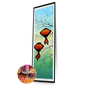 Bird christmas - diamant rond complet - 25x115cm