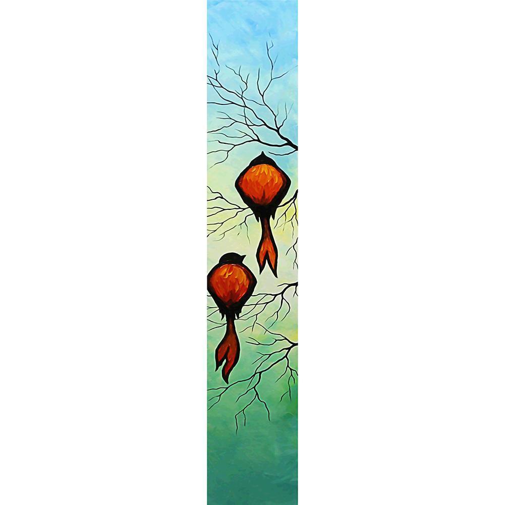 Bird christmas - diamant rond complet - 25x115cm