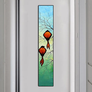 Bird christmas - diamant rond complet - 25x115cm