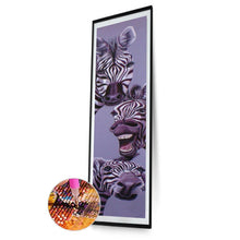 Charger l&#39;image dans la galerie, Zèbre animal - diamant rond complet - 25x115cm
