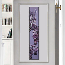 Charger l&#39;image dans la galerie, Zèbre animal - diamant rond complet - 25x115cm

