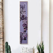 Charger l&#39;image dans la galerie, Zèbre animal - diamant rond complet - 25x115cm
