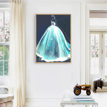 Charger l&#39;image dans la galerie, Ensemble de fille de mariage - diamant rond complet - 30x40cm

