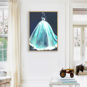 Ensemble de fille de mariage - diamant rond complet - 30x40cm