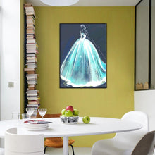 Charger l&#39;image dans la galerie, Ensemble de fille de mariage - diamant rond complet - 30x40cm
