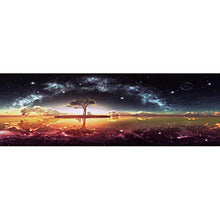 Charger l&#39;image dans la galerie, Étoile sur le lac - diamant rond complet - 100x40cm
