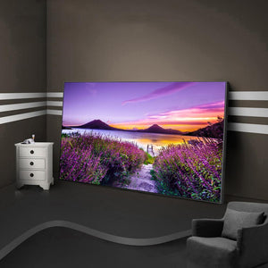 Fleur de bord du lac - diamant rond complet - 100x40cm