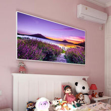 Charger l&#39;image dans la galerie, Fleur de bord du lac - diamant rond complet - 100x40cm
