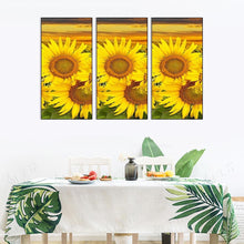 Charger l&#39;image dans la galerie, Tournesol 3 panneau - diamant rond complet - 45x70cm
