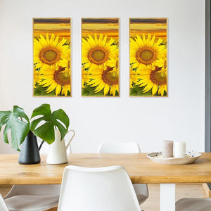 Tournesol 3 panneau - diamant rond complet - 45x70cm