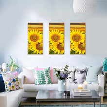 Charger l&#39;image dans la galerie, Tournesol 3 panneau - diamant rond complet - 45x70cm

