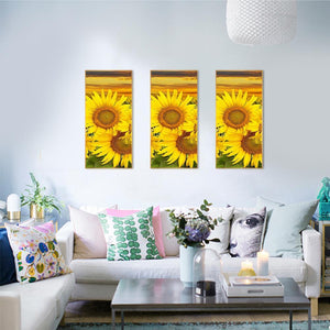 Tournesol 3 panneau - diamant rond complet - 45x70cm
