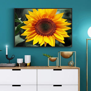 Tournesol positif - diamant rond complet - 40x30cm