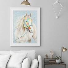 Charger l'image dans la galerie, Cheval blanc - diamant rond complet - 30x40cm
