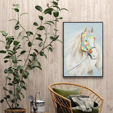 Charger l'image dans la galerie, Cheval blanc - diamant rond complet - 30x40cm
