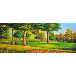 Forêt de montagne - diamant rond complet - 100x50cm