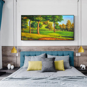 Forêt de montagne - diamant rond complet - 100x50cm