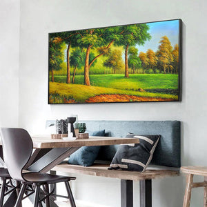 Forêt de montagne - diamant rond complet - 100x50cm
