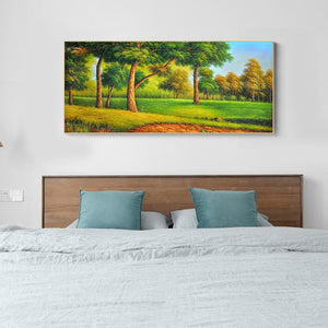 Forêt de montagne - diamant rond complet - 100x50cm