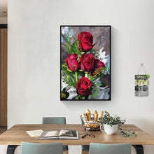 Charger l&#39;image dans la galerie, Ensemble de fleurs - diamant rond complet - 30x40cm

