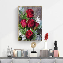 Charger l&#39;image dans la galerie, Ensemble de fleurs - diamant rond complet - 30x40cm
