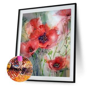 Ensemble de fleurs - diamant rond complet - 30x40cm