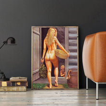 Charger l&#39;image dans la galerie, Vue arrière - diamant rond complet - 30x40cm
