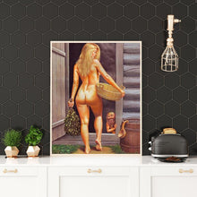 Charger l&#39;image dans la galerie, Vue arrière - diamant rond complet - 30x40cm
