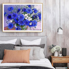 Charger l&#39;image dans la galerie, Fleurs - diamant rond complet - 40x30cm
