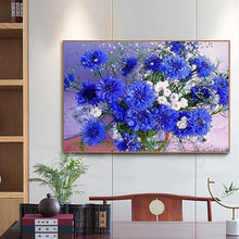 Charger l&#39;image dans la galerie, Fleurs - diamant rond complet - 40x30cm
