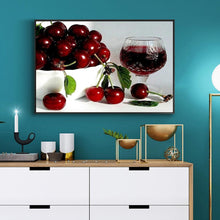 Charger l&#39;image dans la galerie, Cerise - diamant rond complet - 40x30cm
