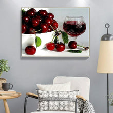 Charger l&#39;image dans la galerie, Cerise - diamant rond complet - 40x30cm
