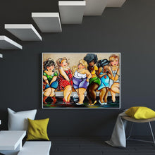 Charger l&#39;image dans la galerie, Cartoon ladies - diamant rond complet - 40x30cm
