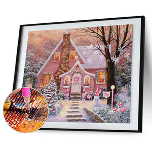 Noël - diamant rond complet - 40x30cm