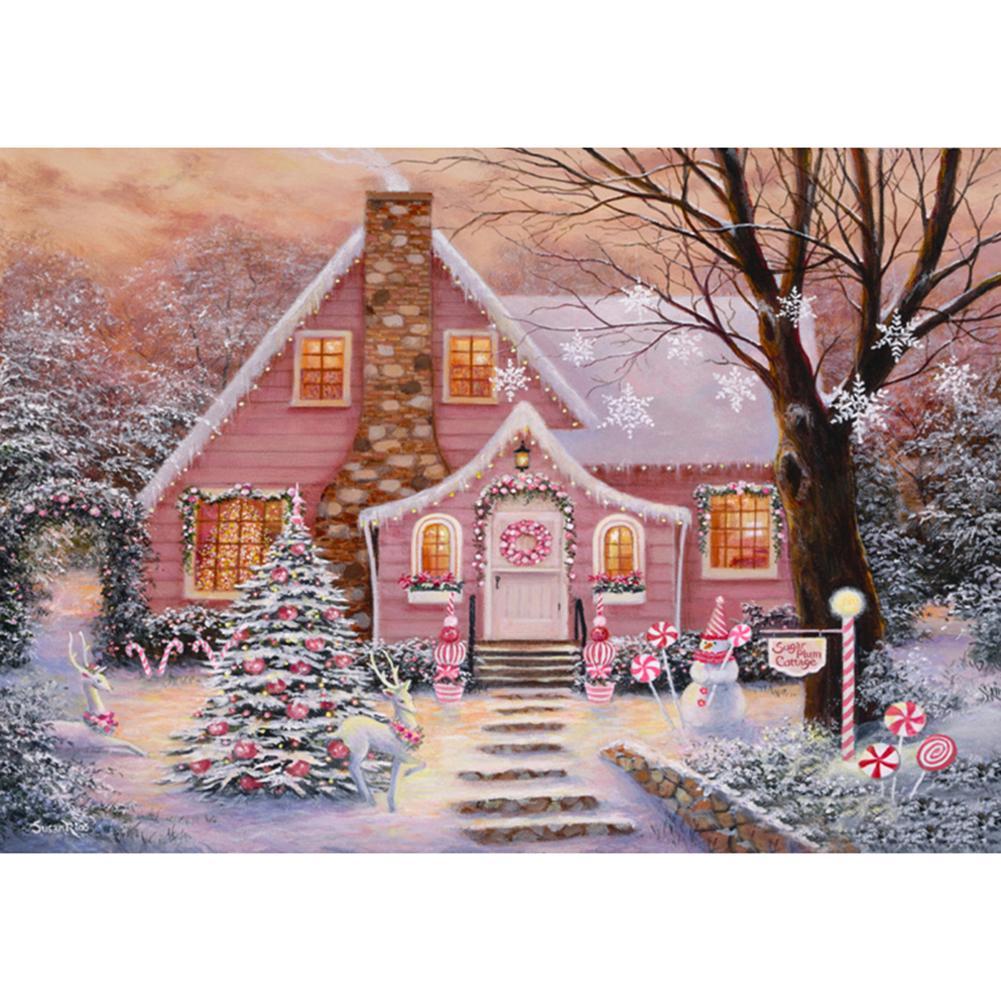 Noël - diamant rond complet - 40x30cm