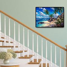 Charger l&#39;image dans la galerie, Ensemble de vue de bord de mer - diamant rond complet - 40x30cm
