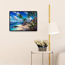 Charger l&#39;image dans la galerie, Ensemble de vue de bord de mer - diamant rond complet - 40x30cm
