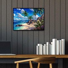 Charger l&#39;image dans la galerie, Ensemble de vue de bord de mer - diamant rond complet - 40x30cm
