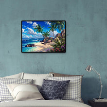 Charger l&#39;image dans la galerie, Ensemble de vue de bord de mer - diamant rond complet - 40x30cm
