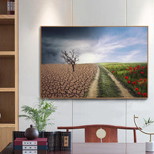 Charger l&#39;image dans la galerie, Champ sec - diamant rond complet - 40x30cm
