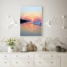 Charger l&#39;image dans la galerie, Coucher de soleil d’amour - diamant rond complet - 30x40cm
