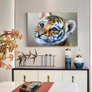 Tigre - diamant rond complet - 40x30cm